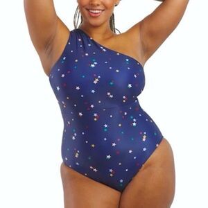 Summersalt Sidestroke Deep Sea Scatter Stars One Piece Swimsuit Size 12 NEW NWT